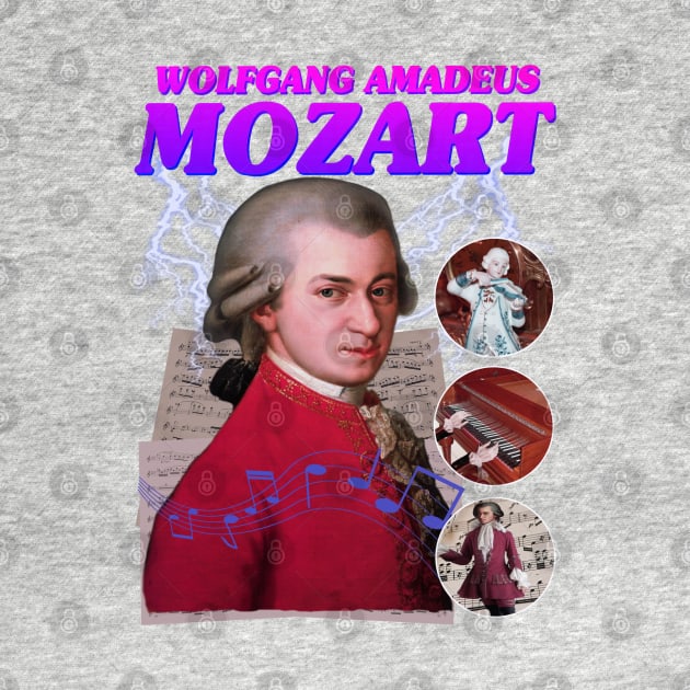 MOZART RAP TEE Wolfgang Amadeus Mozart Cool Vintage Retro 90's Graphic Classical Composer Band Version 2 T-Shirt by blueversion